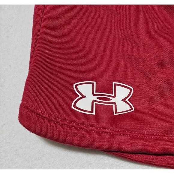 Women's Red Under Armour Semi Fitted Sweat Shorts Size MD - Picture 3 of 9